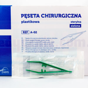 Пінцет стерильний h.u. 13см зелений